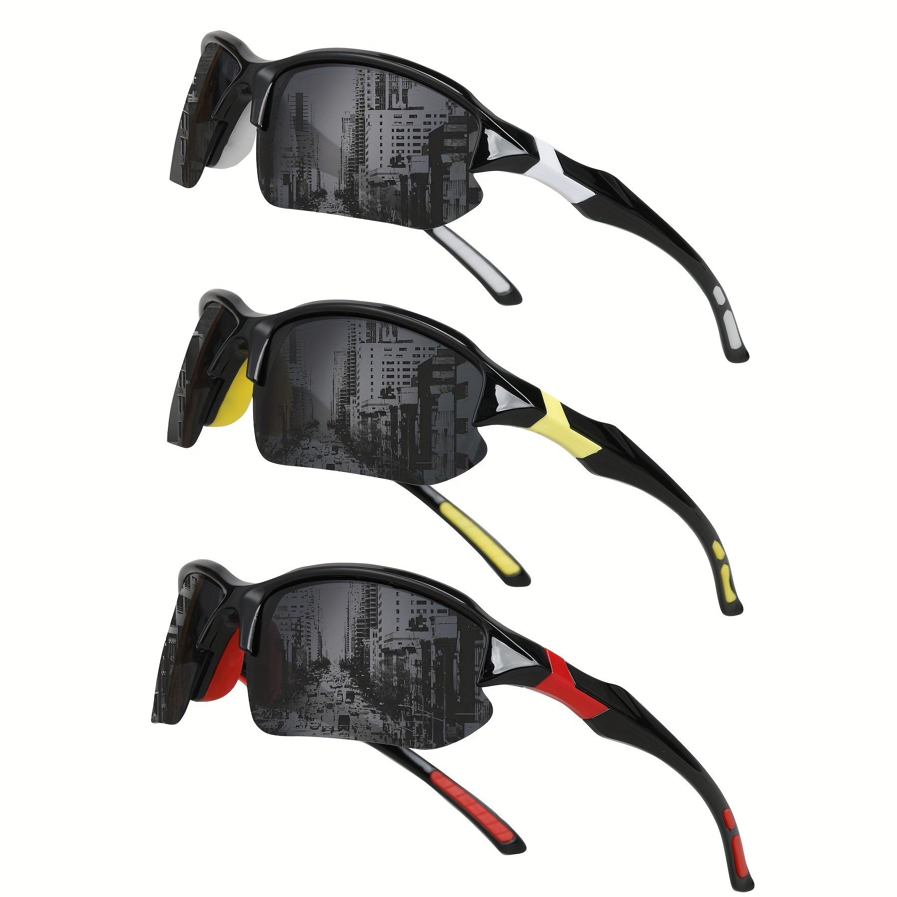 

3 шт. Поляризованные спортивные очки для мужчин и женщин, повседневные ветрозащитные очки для велоспорта, бейсбола, бега, рыбалки, гольфа,