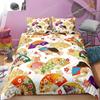 Japanese Doll Duvet Cover King Queen Lucky Cat Fan Bedding Set for Kids Girls Asian Japan Cultural Polyester Quilt Cover