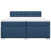 Vidaxl Letto Continentale Con Materasso, Blu, Tessuto 200X200 Cm
