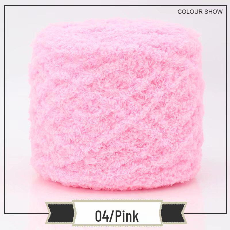 3-Strand Coral Fleece Towel Yarn - 2 Skeins for Hand-Knitted Children's Bag, Shoes, Hat, Scarf, Coat - Free Shipping