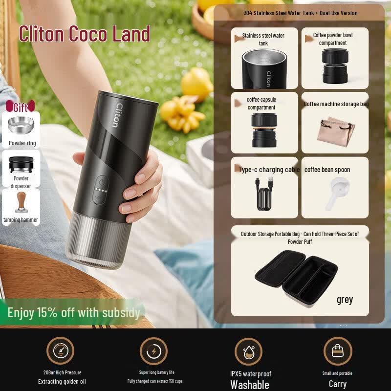 Qiwei Portable Electric Espresso Coffee Maker Kit