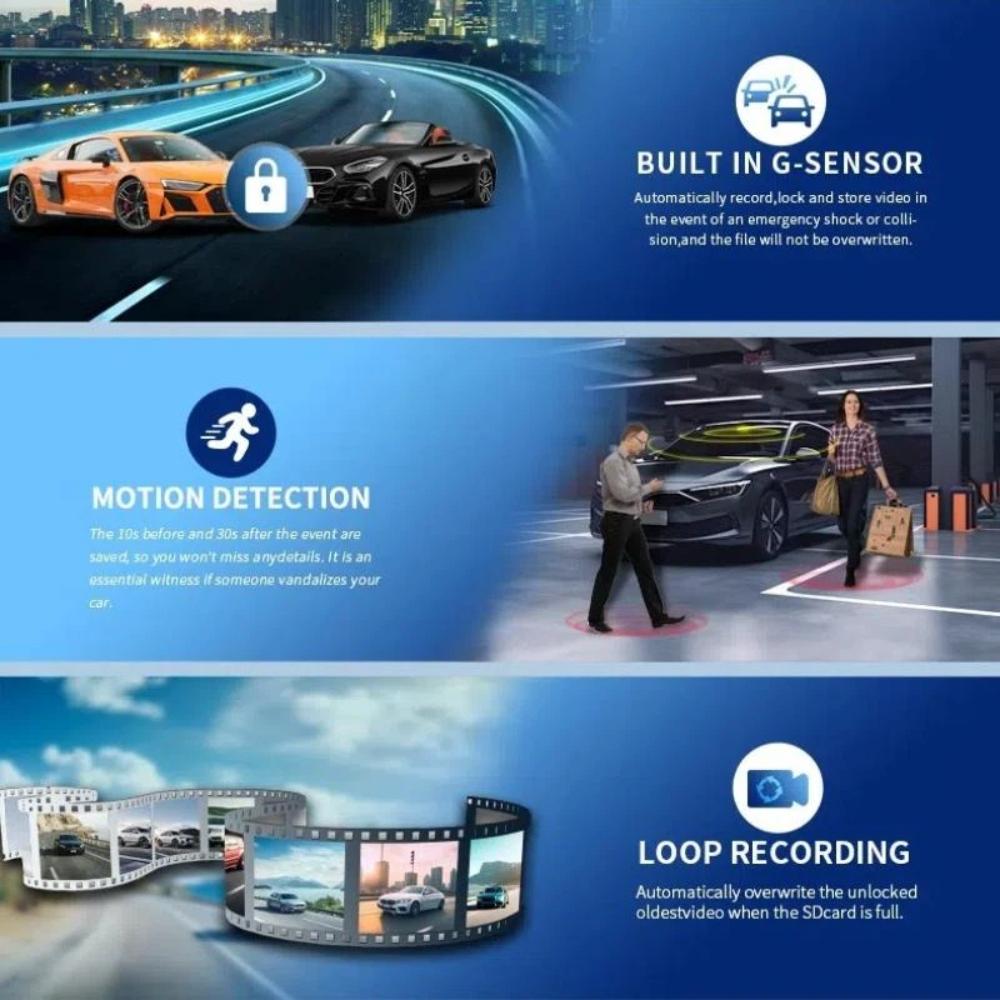 3/4 Channel Dashcam, 1080P HD In-car Recorder, 360-degree All-around Vehicle Camera, Video Recording/GPS Positioning