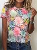 Summer Flower Bird 3D Print T-shirts Women Streetwear Harajuku Casual Fashion Y2k Short Sleeve T Shirt O-neck Tees Tops Clothing