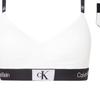 Calvin Klein Modern Attraction 1996 Logo Print Wireless Triangle Cup Lingerie Set Women Lingerie White QF7218-100+QF7222-110