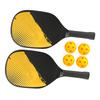 2PCS Pickleball Rackets Pickleball Paddle and Ball Set with Storage Bag Outdoor Sports Fitness Equipment Set Combination Yellow