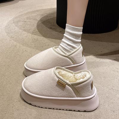 Pantofole da Donna Comwarm alla Moda con Suola Spessa, Ciabatte Calde, Moda Comfort Scarpe da Casa, Fodera in Peluche Soffice, Scarpe in Cotone per Interni ed Esterni