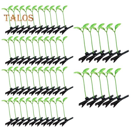 20/30/50Pcs Funny Bean Sprout Hair Clip Set Spring Design Anti-slip Realistic Style Green Plant Hairpins Hair Accessories