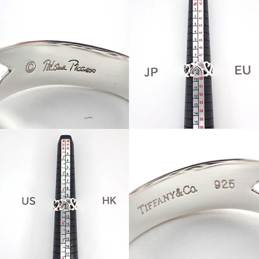 [Gebraucht] TIFFANY 925 Triple Loving Heart Ring Größe 9/Größe 9/g530-66