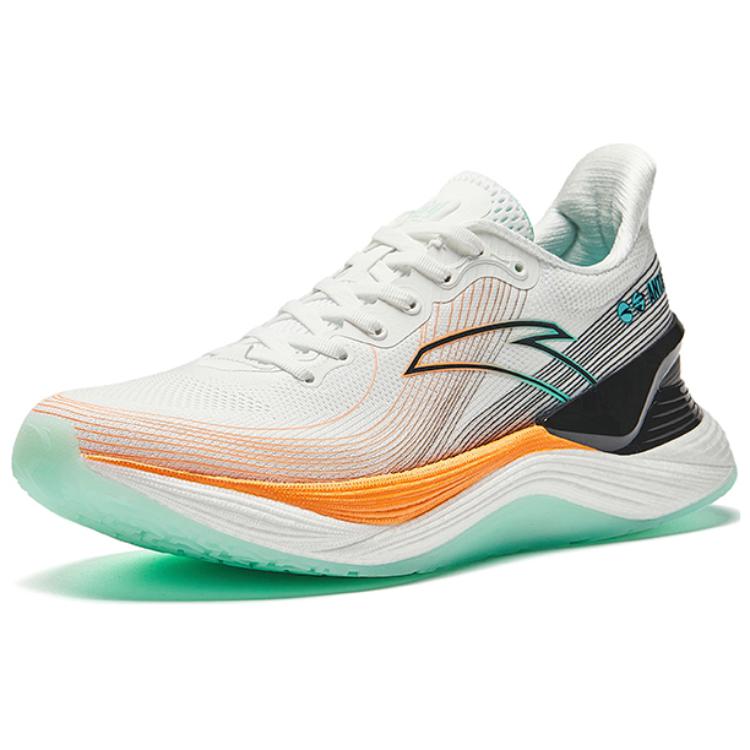 Anta 2.0 Pro Comfortable Cushioning Non-Slip Wear-Resistant Low-Top Casual Running Shoes Men Sneaker White Orange Black 112435538-3