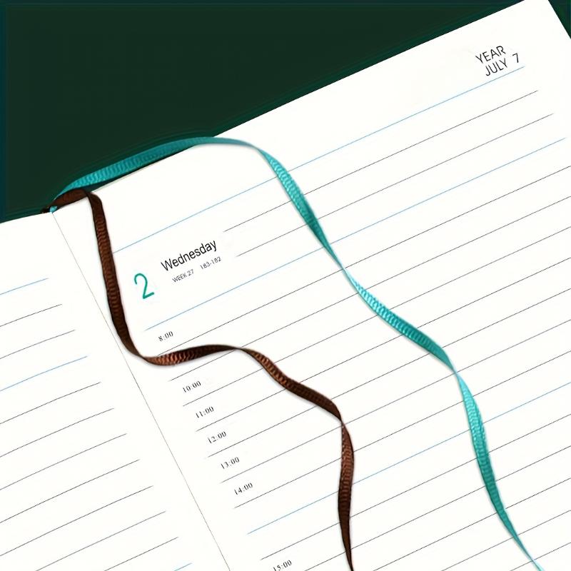 2026 Tages-Monatsplaner Mit Farbigen Monatsmarkierungen Hardcover Leder Tagesplaner 400 Seiten Datiert Für Tägliche Planung