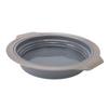 Silicone Cake Pan Foldable Press Type Quick Release Round Baking Pan for Layer Cake Cheese Cake Chiffon Cake Grey