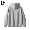 Izzue Unisex American Style Letter Print Hooded Sweatshirt