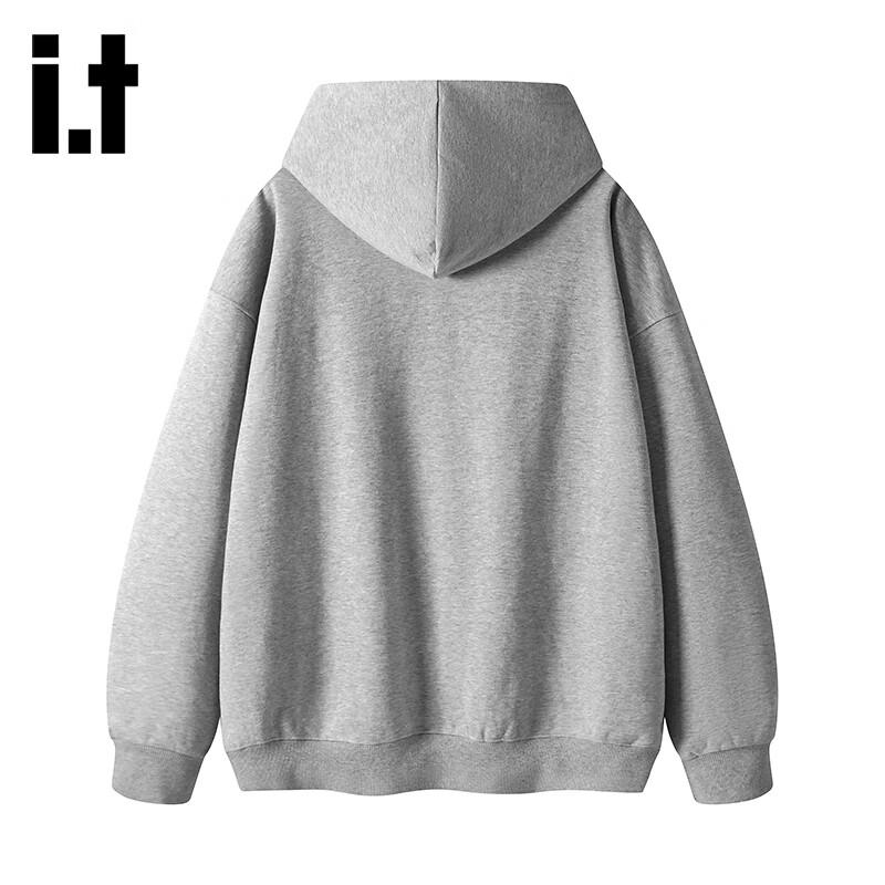 Izzue Unisex American Style Letter Print Hooded Sweatshirt