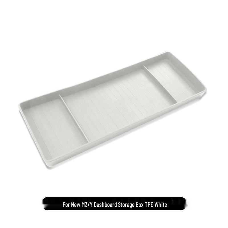 Armaturenbrett-Aufbewahrungsbox für überarbeitetes Model 3, komplett aus TPE, Halterung für ETC Autozubehör