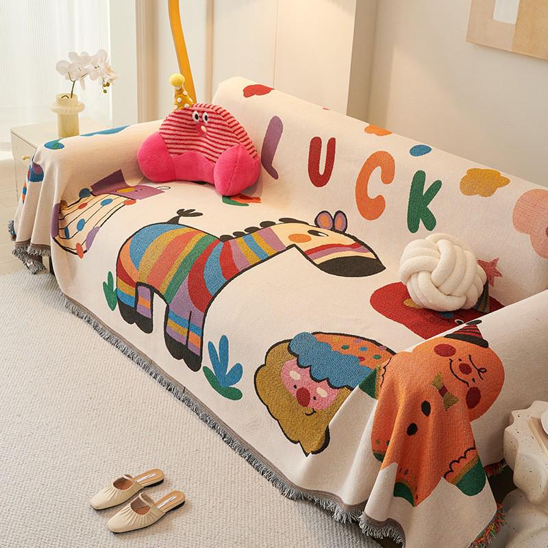 High-End All-Season Anti-Scratch Sofa Cover with Custom Cushion