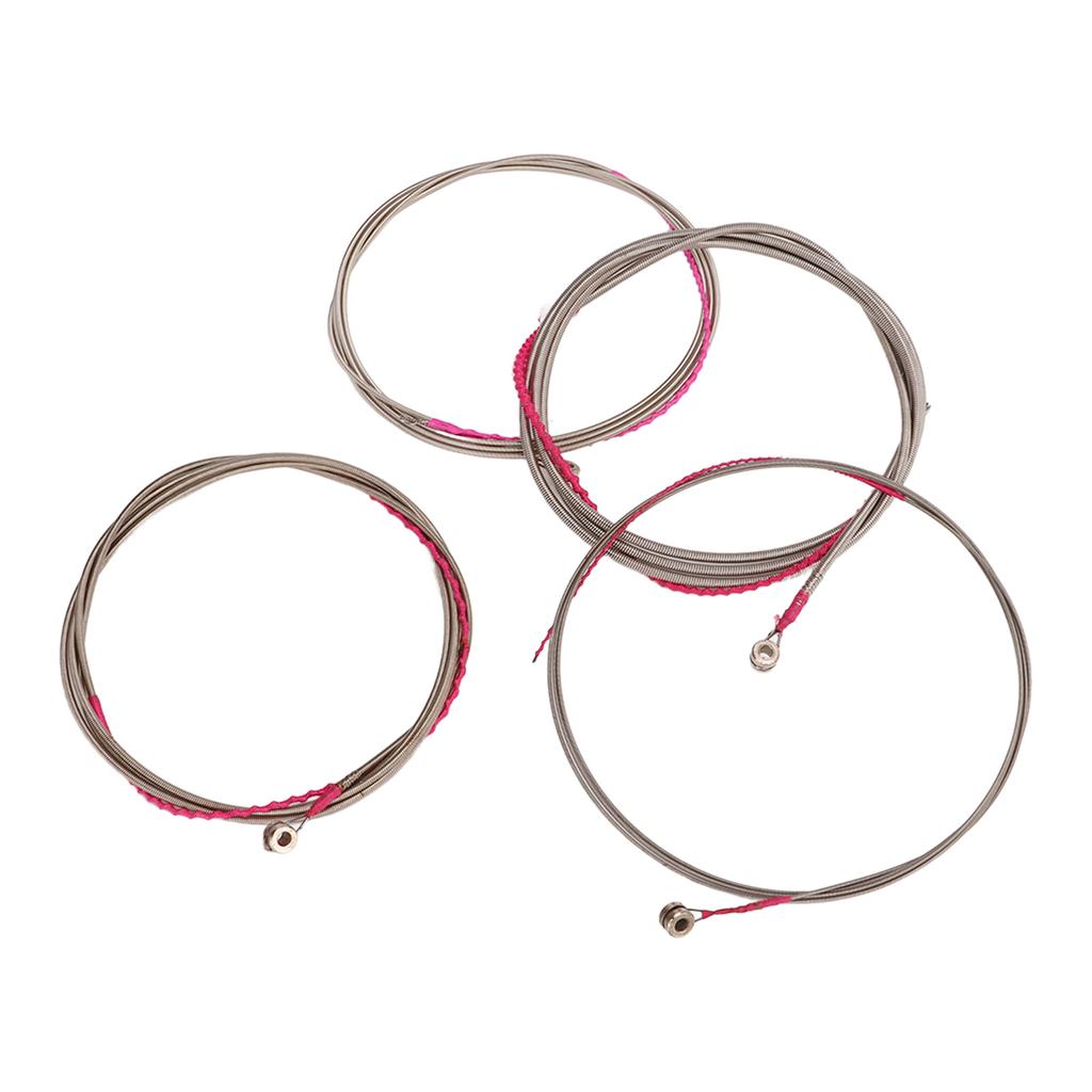 4pcs Bass Strings 4 String Metal Replaceable Decorative Practical Guitar Strings Replacement for