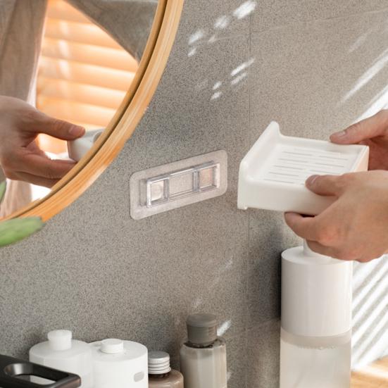 Self-draining Soap Dish with Drawer-Type Drip Tray Wall-Mounted Bar Soap Holder for Shower Bathroom Bathtub Kitchen Sink