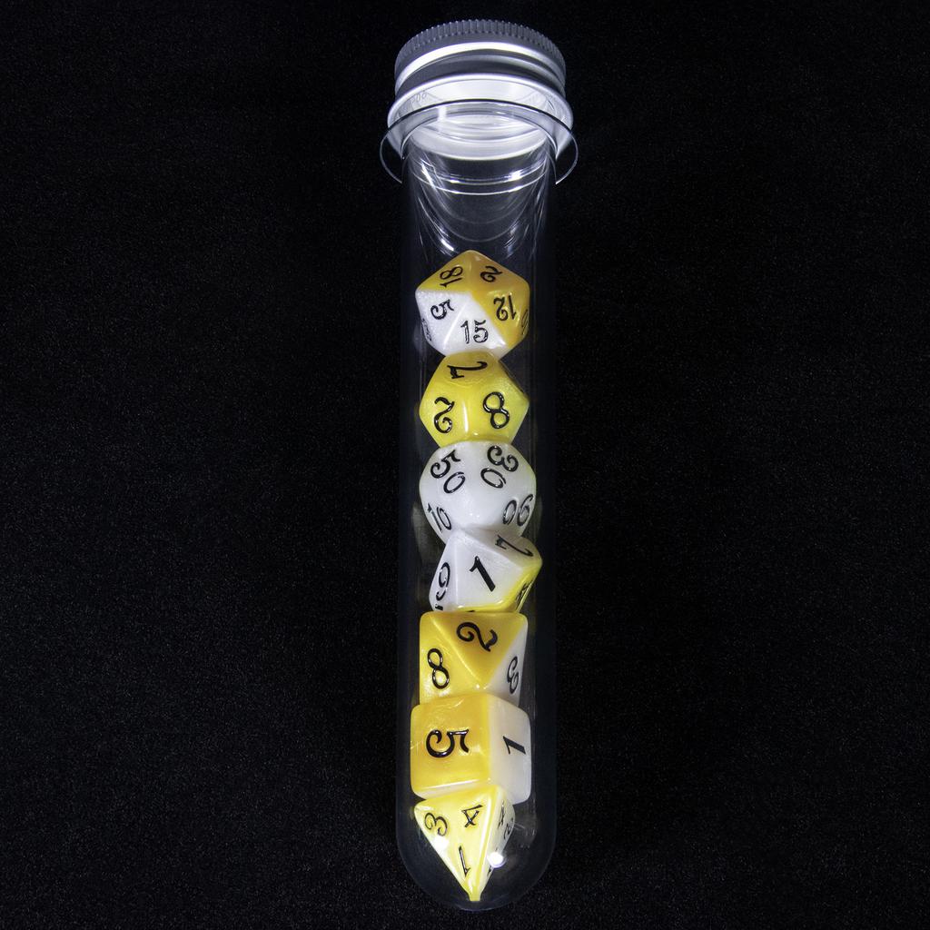 Splic Colors DND Dice 7pcs Polyhedral Game Dice with Tube for DND RPG Game Table Game