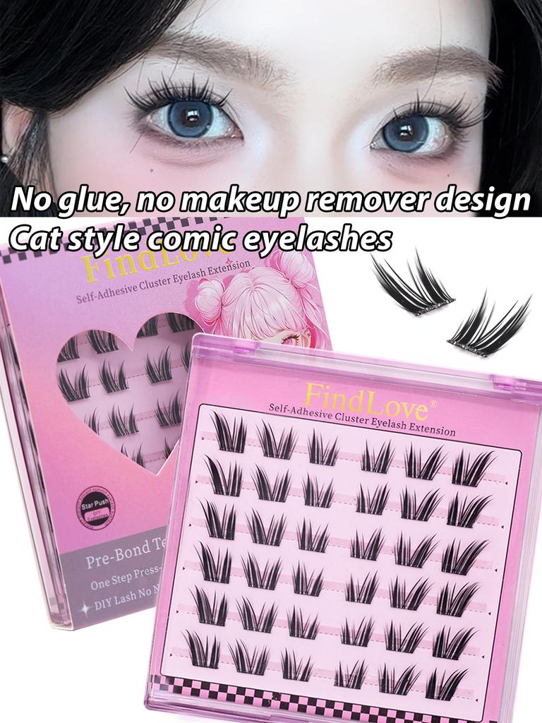 6 Rows Series Glue Free Lashes No-Adhesive Eyelash Set for Full Reusable Defined Lashes Long Lasting Reusable & Easy to Wear.