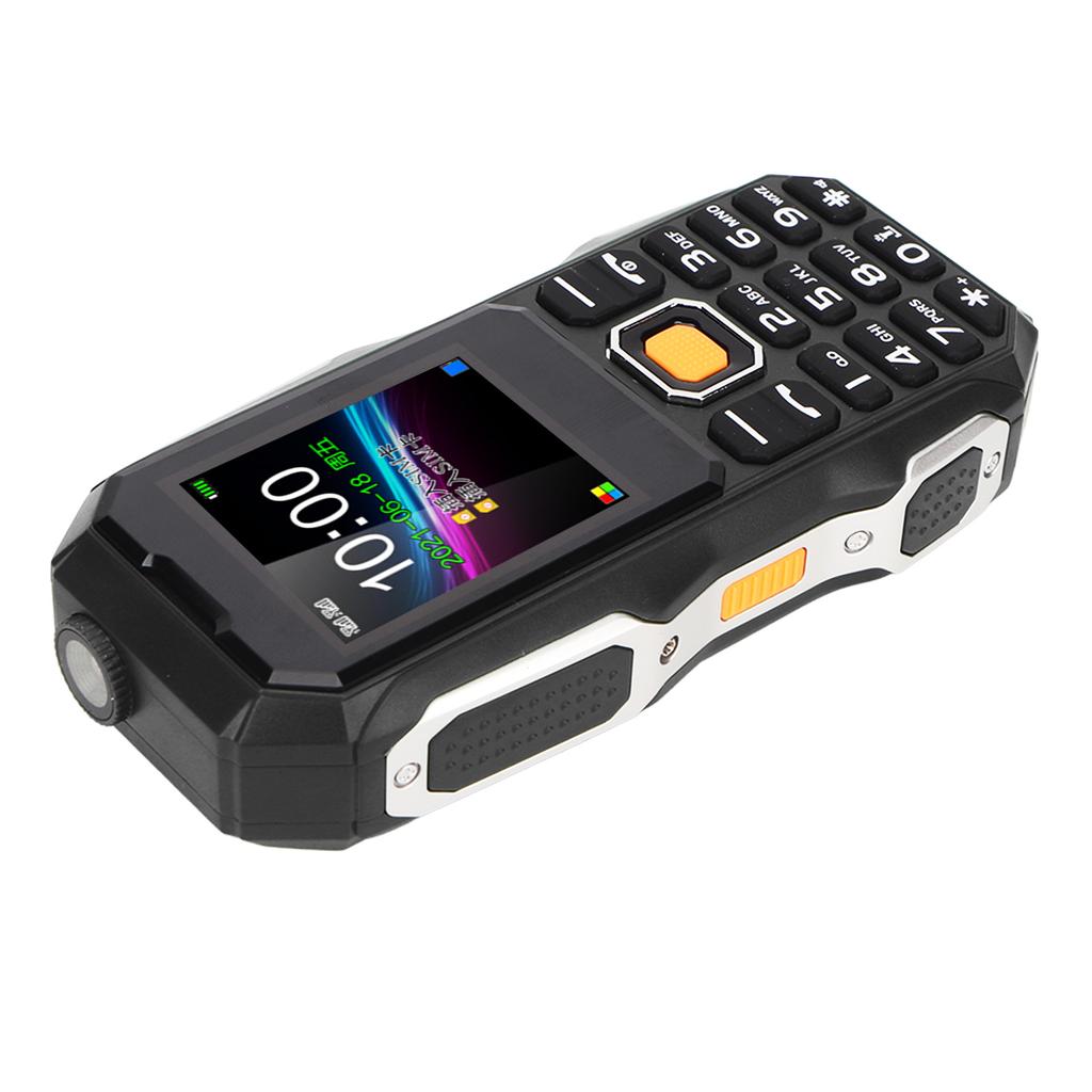 W2021 1.8 Inch Senior Cell Phone 5800mAh Mini Three Proof Mobile Phone with Large Horn for Elderly Black