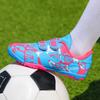 Football Shoes Children Older Children Teens Velcro Elementary School Students Shredded Nails Low Top Sneakers Training Shoes