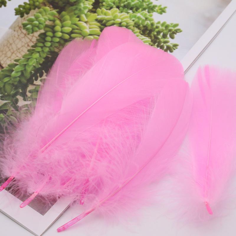 50Pcs Color Full Soft Big Floating Feather Goose Feather Diy Color Feather Headdress Craft Decorative Material
