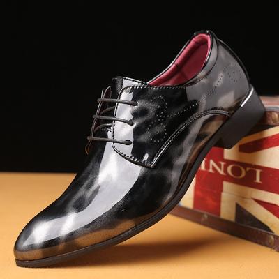 Pánské formální boty z britské kůže se špičatou špičkou, kreativní, trendy, velká velikost, kožené boty pro obchodní muže