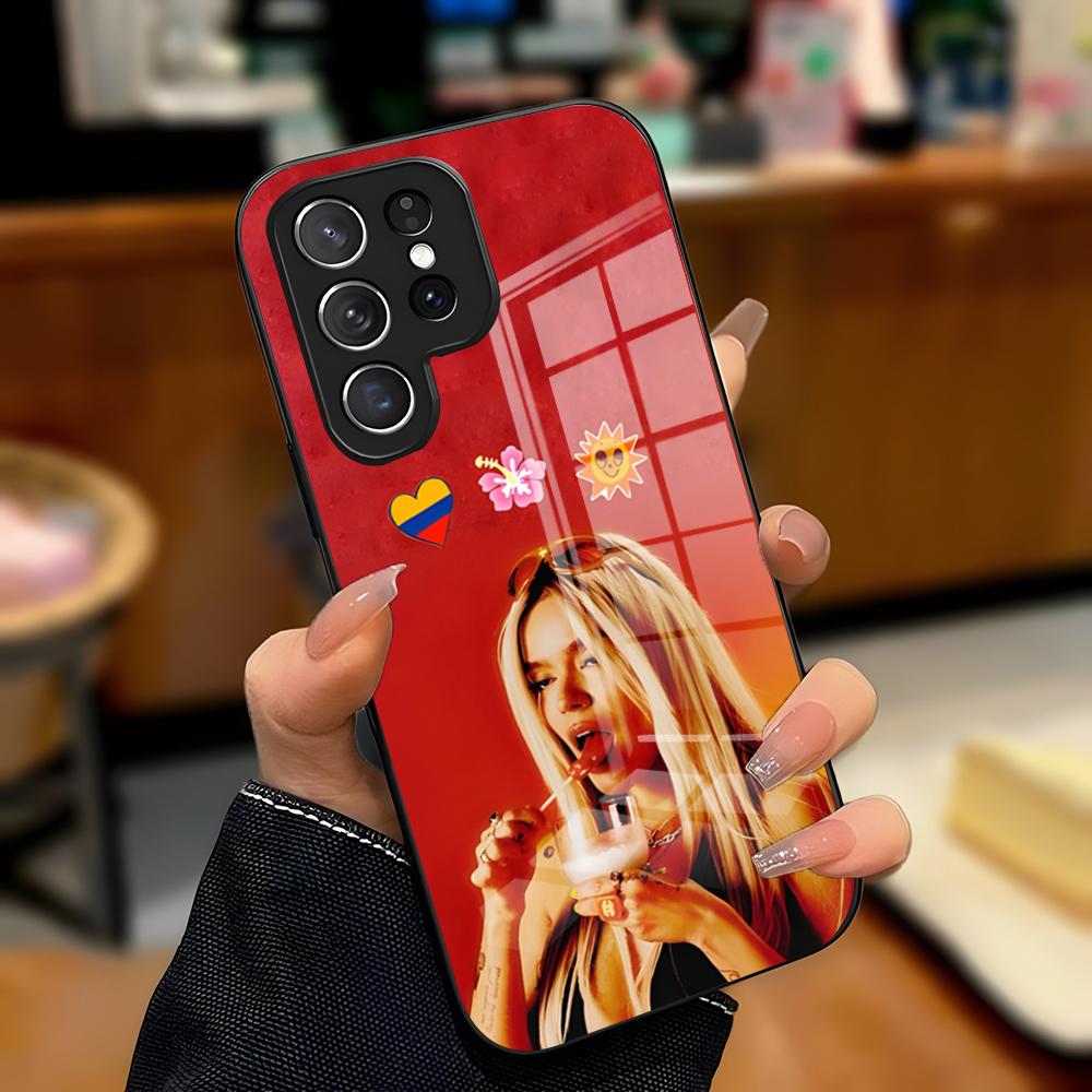 Singer K-Karol G Phone Case For Samsung A25 A13 A33 5G A54 A36 A35 A56 A52 A14 Shockproof Glass Cover