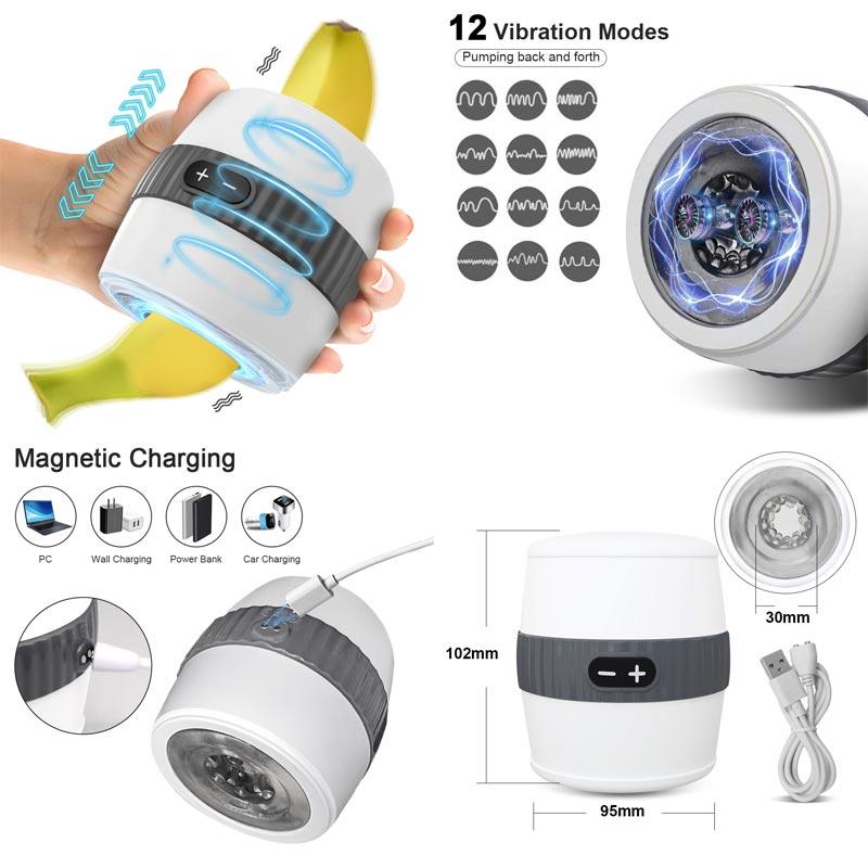 Rechargeable Male Masturbator 18 Insert Men's Accessories Soft Industrial Masturbation Male Masturbator 18 Women Vibrator