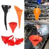 Universal Car Refueling With Filter Pipe Handle Set Long Mouth Oil Funnels Anti-Splash Plastic Engine Funnel Motorcycle Car