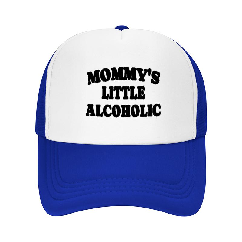 MOMMYs LITTLE ALCOHOLIC Baseball Cap Trucker Hat Breathable Bucket Style for Unisex Funny Drinking Gift Parties Camping