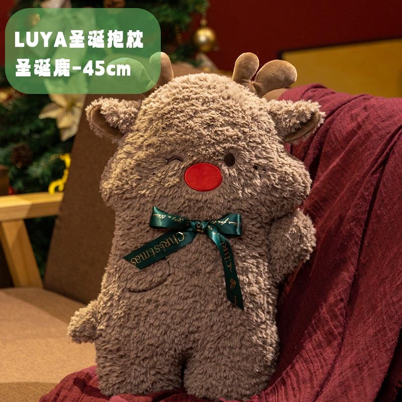 Santa Claus Snowman Tree Gingerbread Man Elk Deer Cartoon Plush Pillow Plush Dolls Christmas Birthday Gifts For Girls Boys Decor