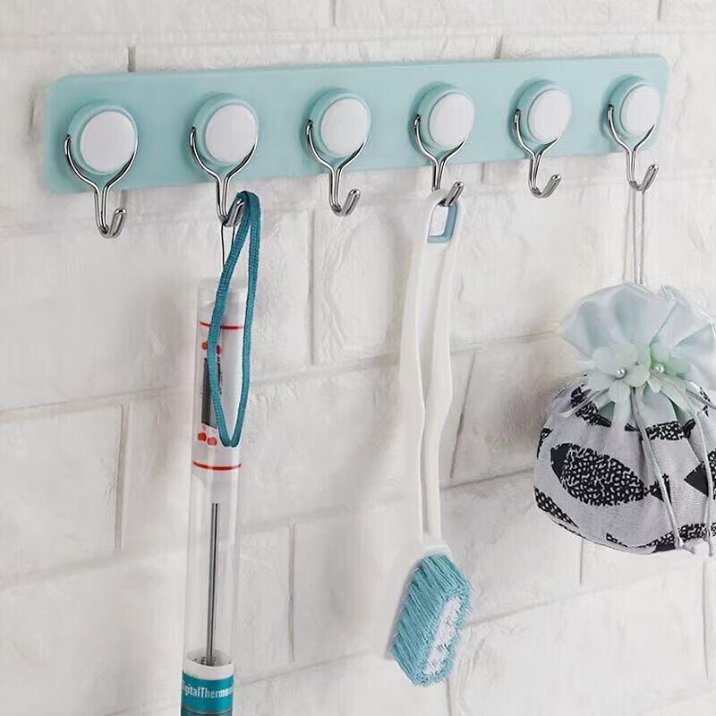 CHAHUA Adhesive 6-Hook Wall Rack