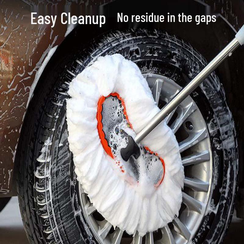 Telescopic Car Wash Brush with Soft Bristles and Milk Silk Head for Dusting and Cleaning