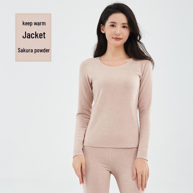 Women's Winter Velvet Silk Thermal Tops - Seamless, Thickened Cashmere for Autumn Warmth