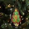 Cute Christmas Tree Hanging Ornament Fabric Santa Gingerbread Man Bell Pendant Xmas Home Decor Holiday Party Gift Accessories