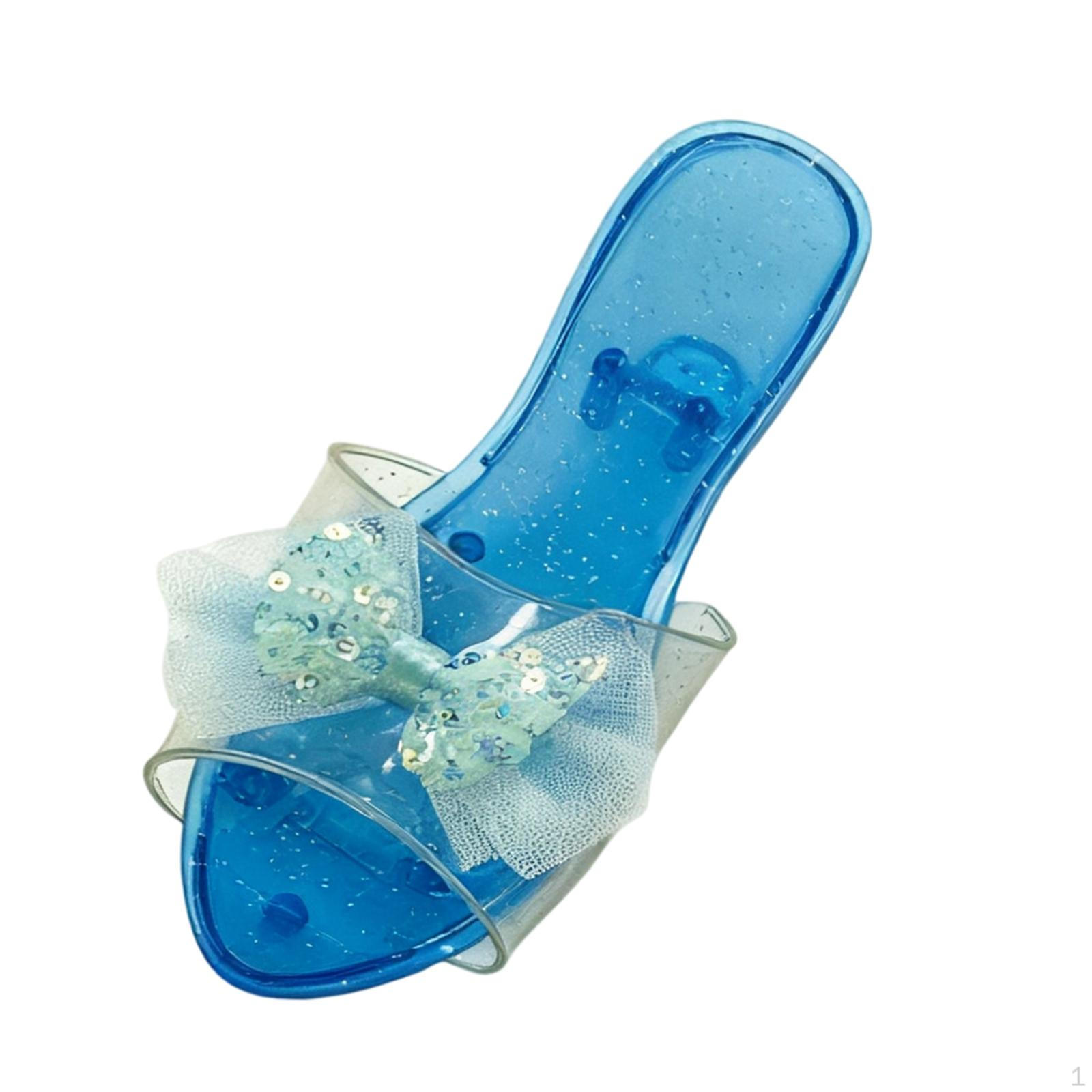

Girls Glitter Jelly Sandals, Cosplay Slippers, Dance Parties, Masquerade Fashion Events, синій