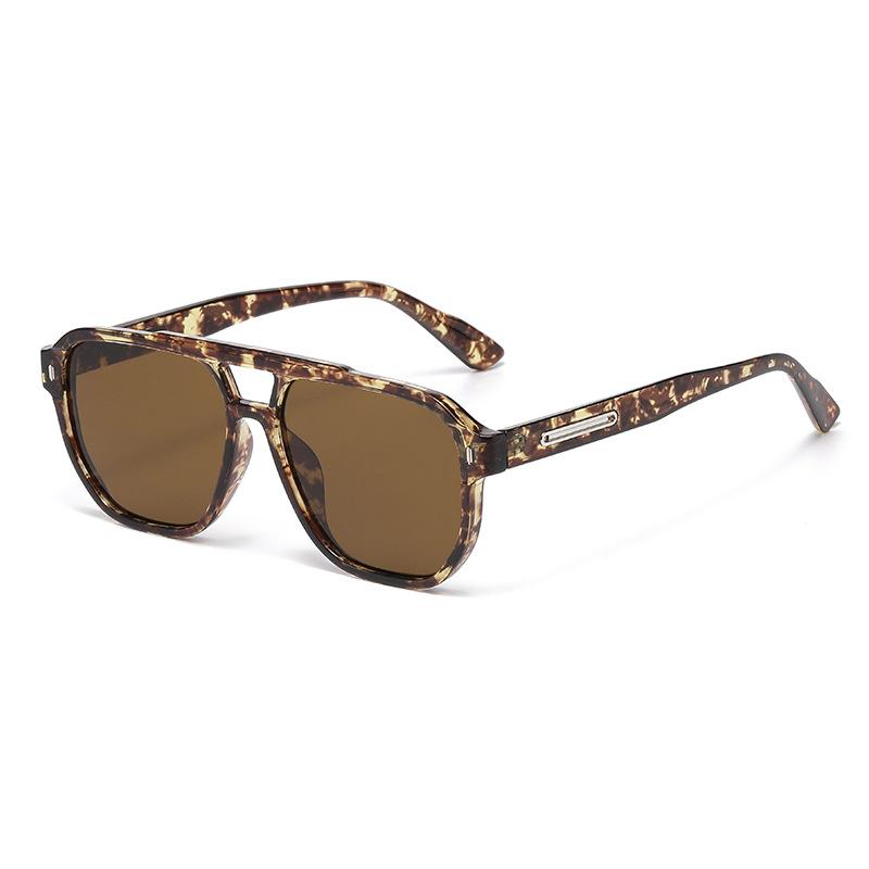 Simple Square Large Frame Glasses For Both Men And Women, Uv-protective Sunglasses 9026