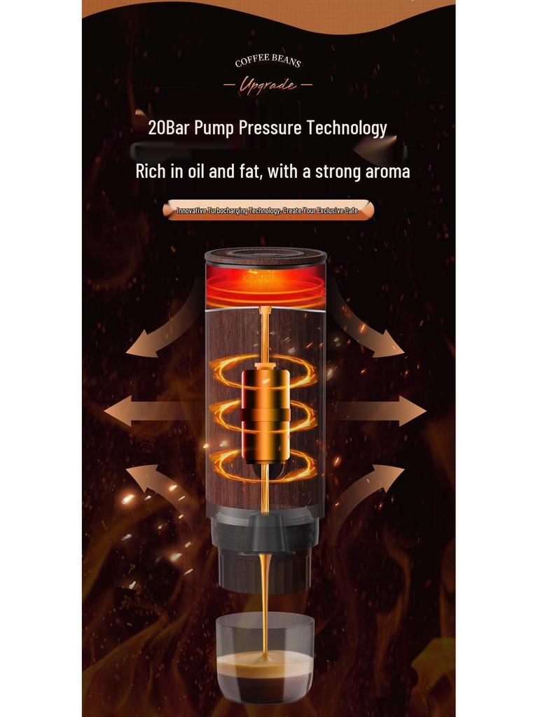 Portable Italian Automatic 3-in-1 Wireless Outdoor Mini Coffee Machine