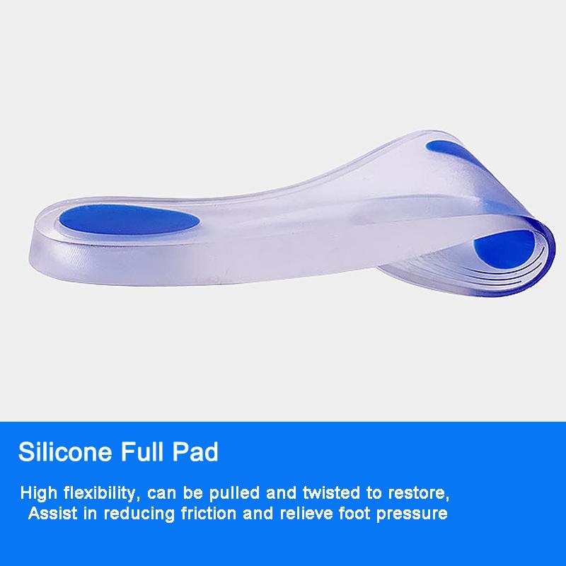 Silicon Orthopedic Insoles for Shoes Women Men Flat Feet Arch Support Shoe Pad Shock Absorption Plantar Fasciitis Relief Insoles