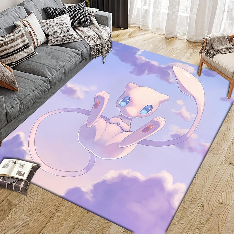 Mew Cartoon Area Rug, Pokemon Fan Soft Carpet, Ideal Gift.chl