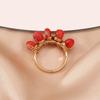 Cross-border e-commerce French retro stone temperament light luxury versatile trend Amazon hand-woven jewelry ring