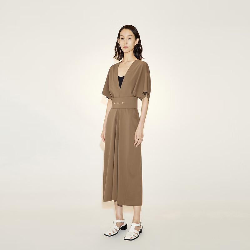 LESS 2023 Summer V-Neck A-Line Long Dress