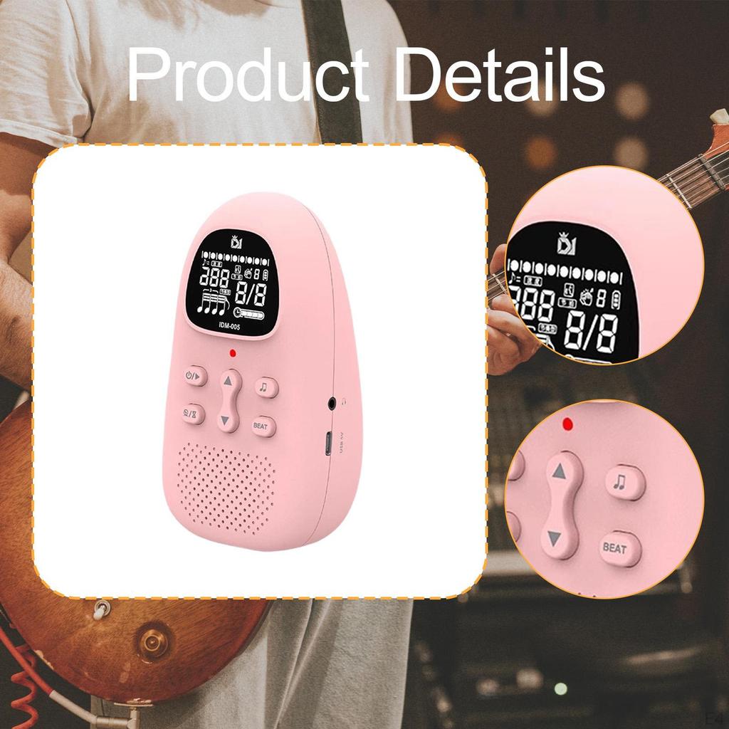 Electric Metronome Mini Volume Adjustable Human Voice for Violin Piano