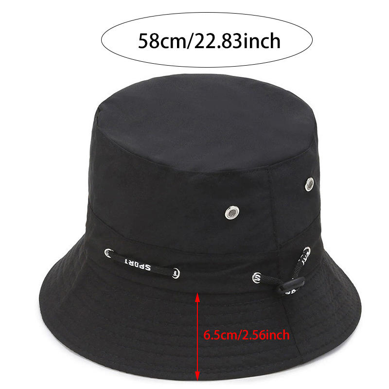 Spring Summer Unisex Outdoor Sun Protection Hat Packable Wide Brim Breathable Casual Fisherman Hat for Hiking Hunting Travel Fishing