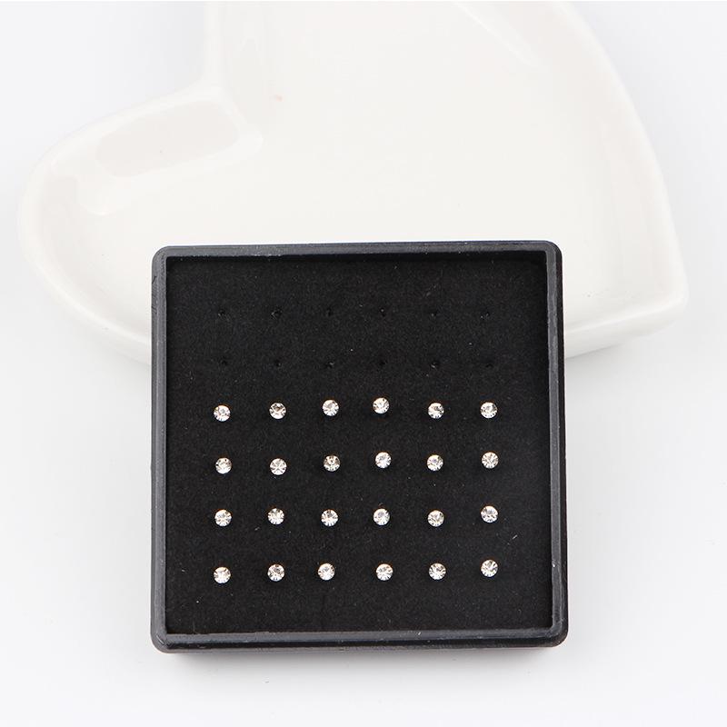 European & American Style 2mm Stainless Steel Nose Studs Set - Available In 24/40 Packs