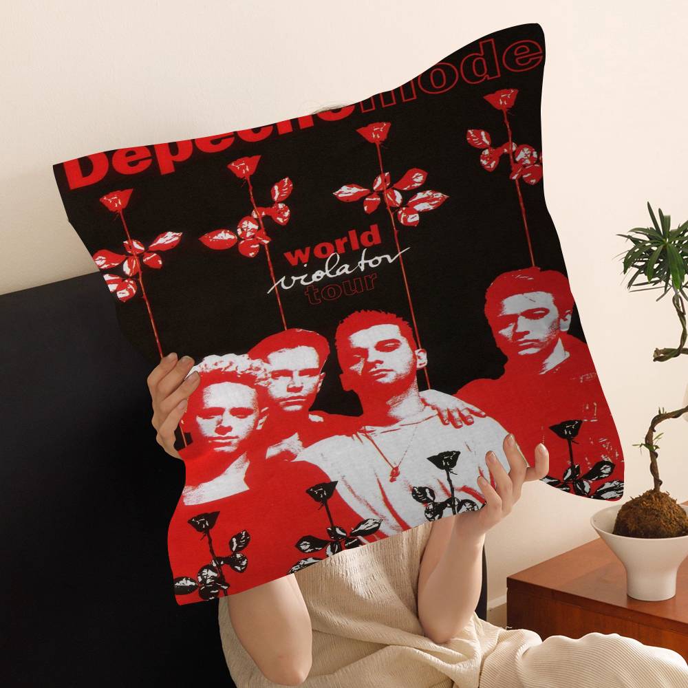 D-Depeche-M-Mode Singer Cushion Cover Inches Farmhouse Decor Home Throw Pillow Covers For Couch Decorations