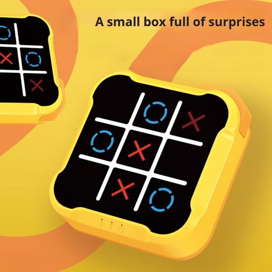Console di gioco XO educativa giocattolo multifunzione puzzle scacchi gioco di memoria 3 in 1 macchina di gioco portatile elettrica interattiva per bambini piccoli ragazzi ragazze regalo