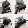 Elegant Rhombus Crossbody Bag Plaid Cylinder Bag Casual Nylon Shoulder Bag  Girls
