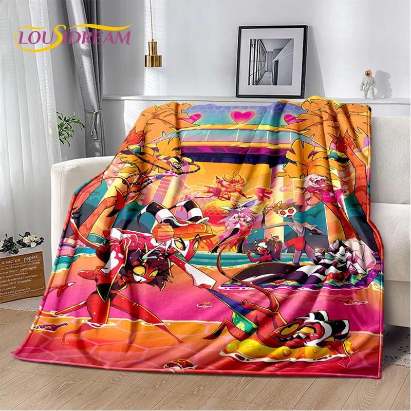 2026 New H-Helluva Boss Blitzo Cartoon Soft Blanket,Soft Throw Blanket for Home Bedroom Bed Sofa Picnic Travel Cover Child Gift